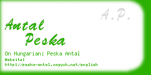 antal peska business card